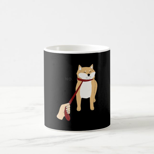 Cute Shiba Inu Nope - Doge Meme Coffee Mug (Center)