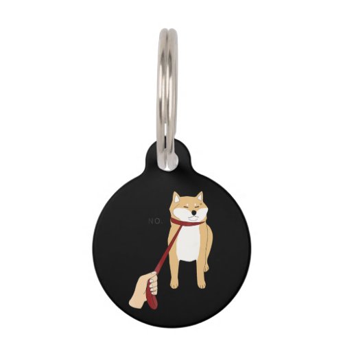 Cute Shiba Inu Nope Doge Meme Dog Gifts Pet ID Tag