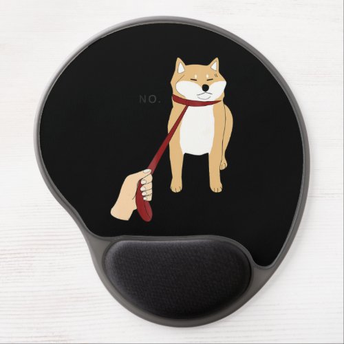Cute Shiba Inu Nope _ Doge Meme Gel Mouse Pad