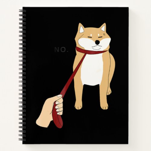 Cute Shiba Inu Nope _ Doge Meme Notebook