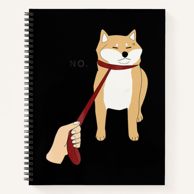 Cute Shiba Inu Nope - Doge Meme Notebook (Front)