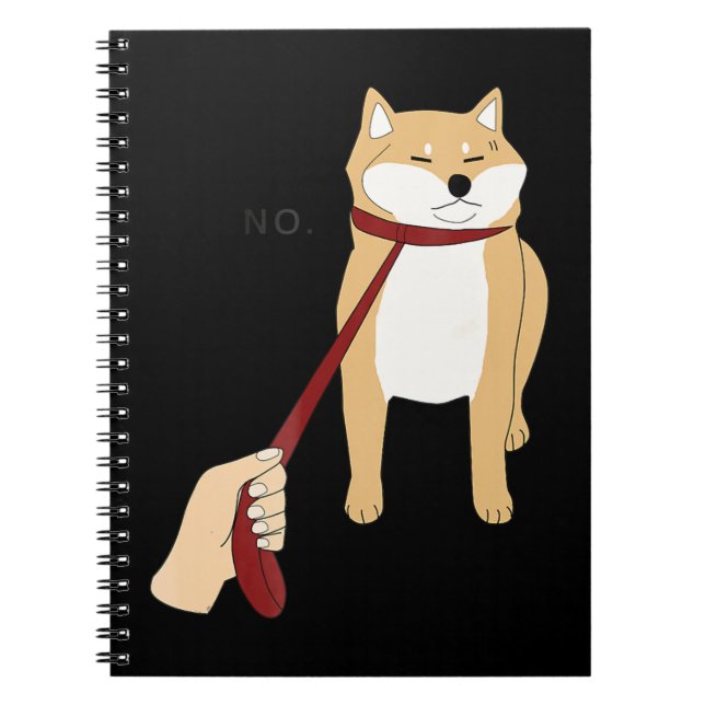 Cute Shiba Inu Nope - Doge Meme Notebook (Front)