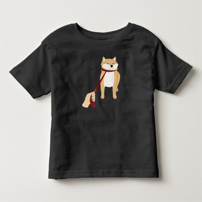 Cute Shiba Inu Nope - Doge Meme Toddler T-shirt (Front)