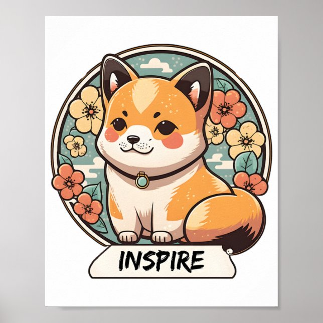Cute Shiba Inu Pup  Poster (Front)