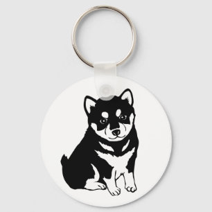 Cute Shiba Inu Puppy Art Keychain