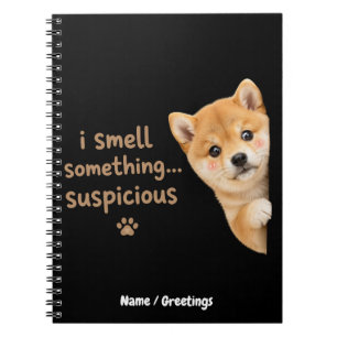Cute Shiba Inu Puppy Funny Smell Quote Kawaii Dog  Notebook