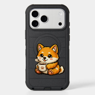 Cute Shiba Inu with Coffee – Cozy Dog Illustration iPhone 17 Pro Max Case