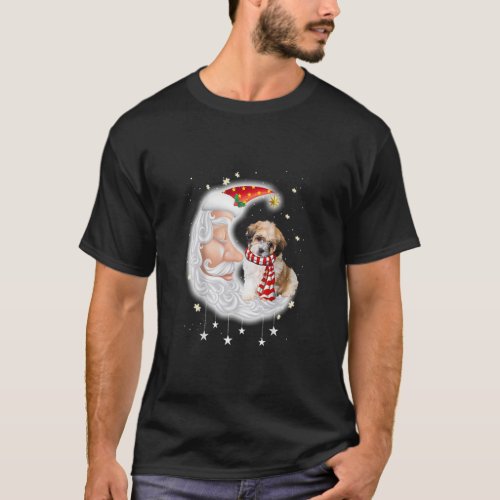 Cute Shichon With Santa Hat Christmas Dog Lover T_Shirt