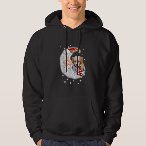 Cute Shih Poo With Santa Hat Christmas Dog Lover Hoodie