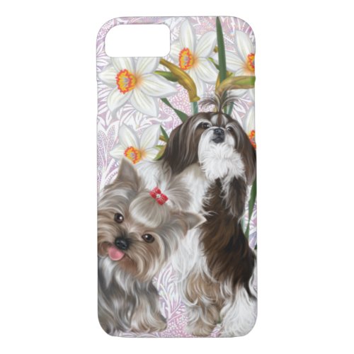 Cute Shih Tzu and Yorkie iPhone 87 Case