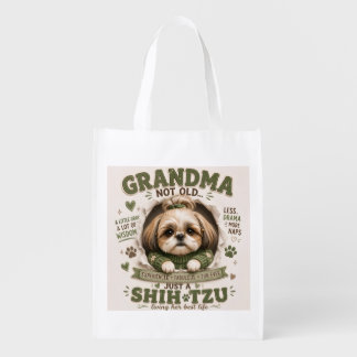 Cute Shih Tzu Dog Grandma Birthday Gift Tote Bag