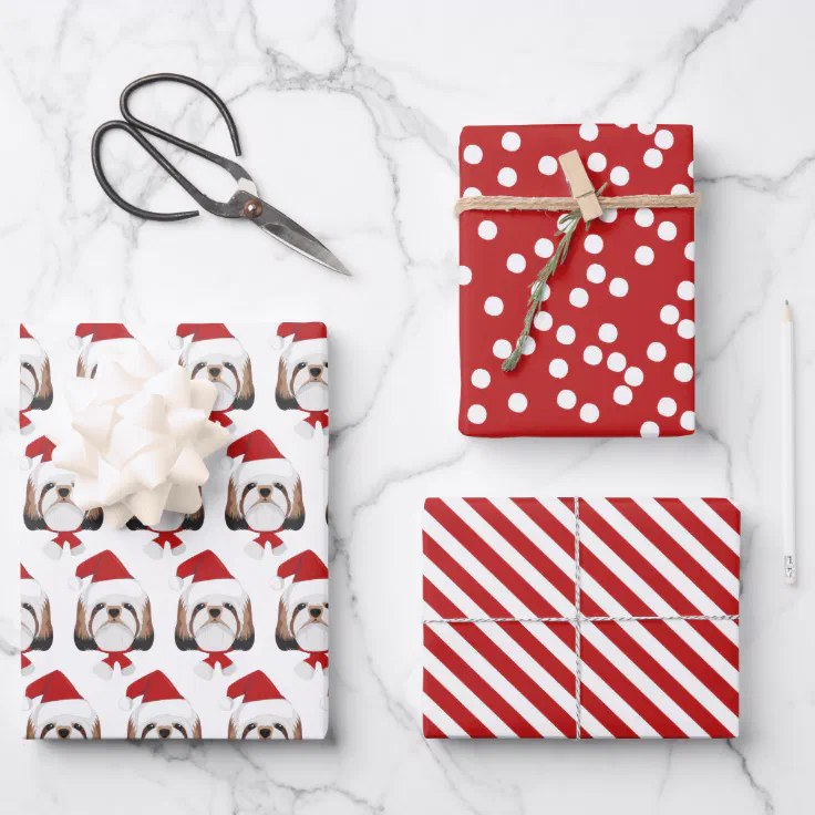 Striped christmas wrapping paper