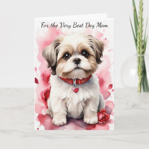 Cute Shih Tzu Dog You Make My Tail Wag Holiday Card