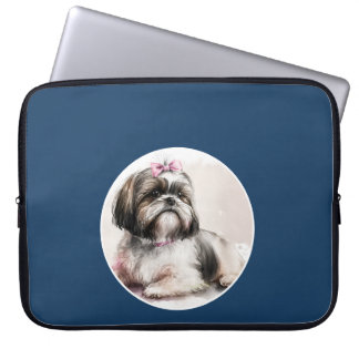 Cute Shih Tzu Dog, Your Pet Photo Laptop Sleeve