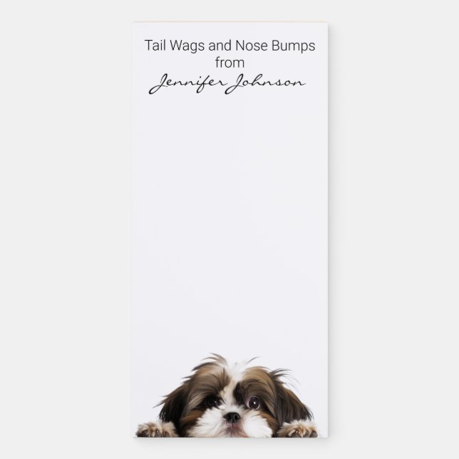 Cute Shih Tzu Magnetic Notepad (Front)
