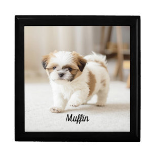 Cute Shih Tzu Personalized Jewelry Keepsake Box