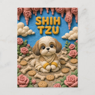 Cute Shih Tzu Puppy, Baby Dog Postcard