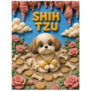 Cute Shih Tzu Puppy, Baby Dog Postcard