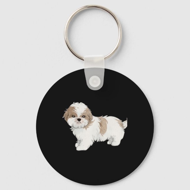 Cute Shih Tzu Puppy Keychain (Front)