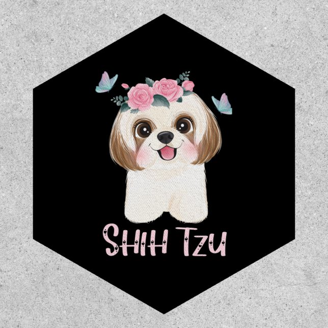 Cute Shih Tzu Shitzu Mom Patch (Front)