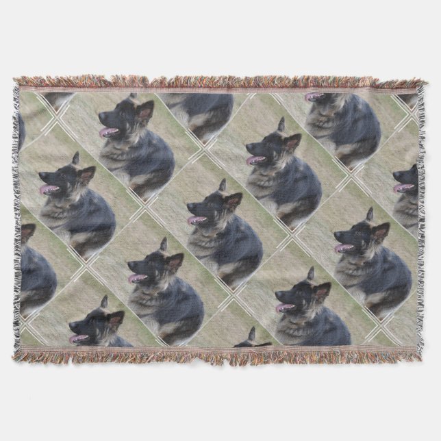 Cute Shiloh Shepherd Throw Blanket (Front)