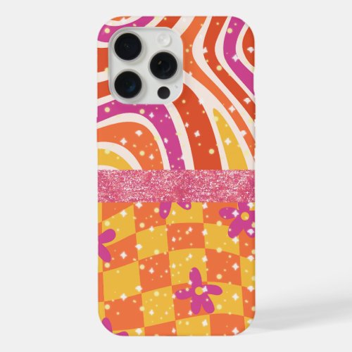 Cute shiny funky design  iPhone 15 pro max case