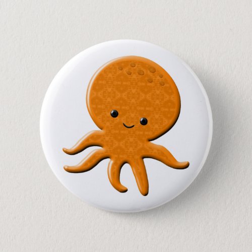 Cute Shiny Octopus Cartoon Button