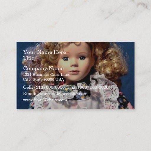 Customizable Cute Shirley Temple Doll Business Card Templates