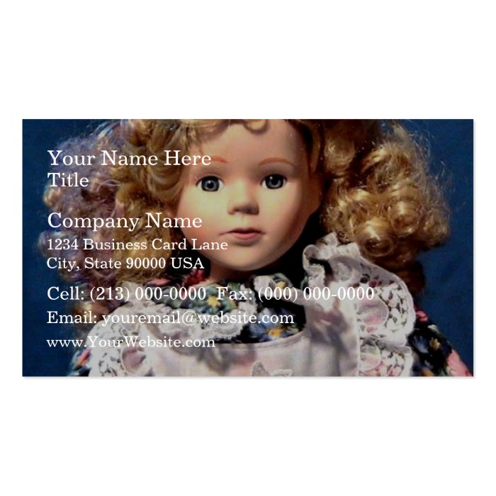 Cute Shirley Temple Doll Business Card Templates