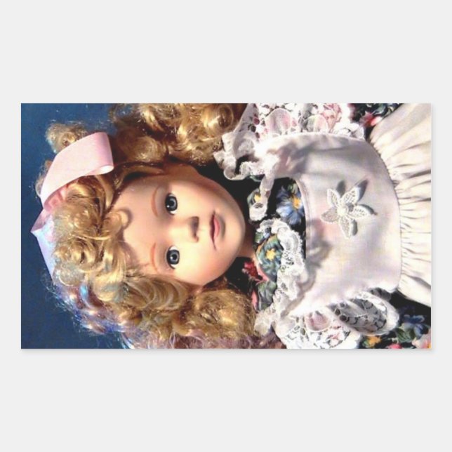 Cute Shirley Temple Doll Rectangular Sticker (Front)