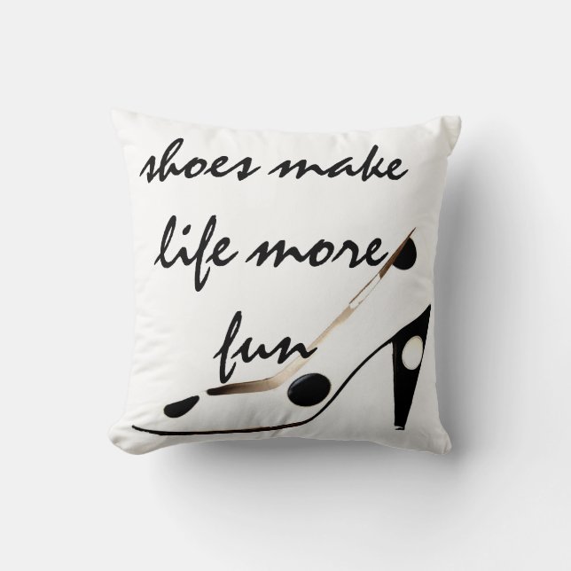 Cute Shoes Decor Throw Pillow (Front)