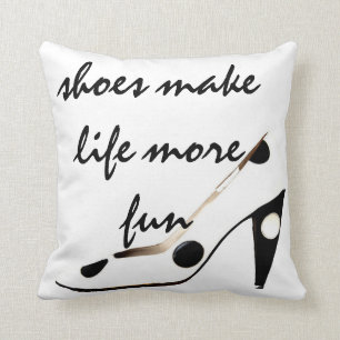 Cute Shoes Decor Throw Pillow