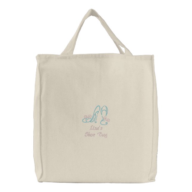 Cute Shoes! Embroidered Tote Bag (Front)