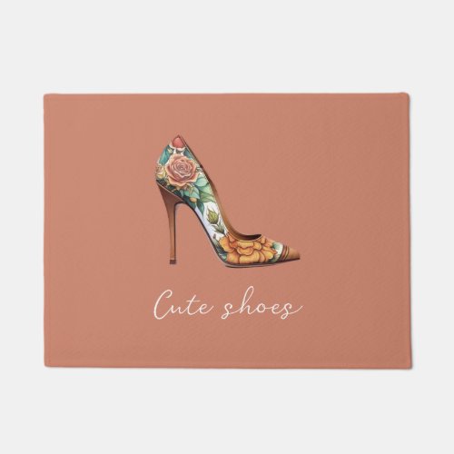 Cute Shoes Pink High Heel Vintage Boutique Doormat