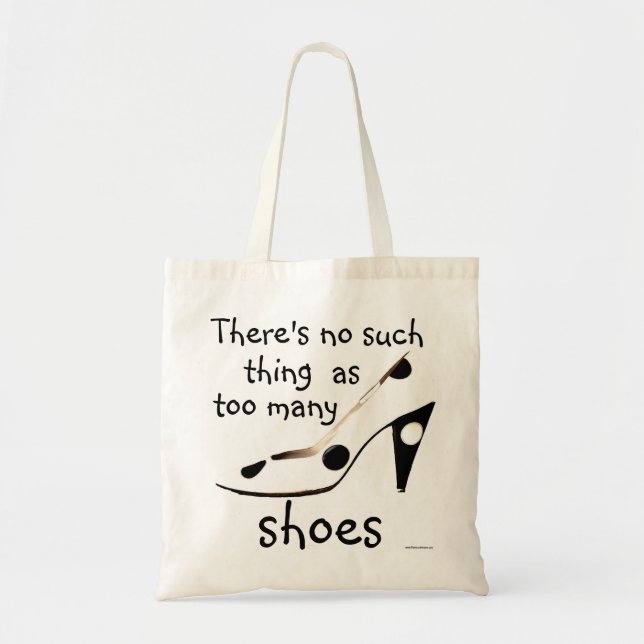 Cute Shoes Slogan for Fashion Shopaholic Tote Bag (Front)