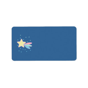Cute Shooting Star Comet Label