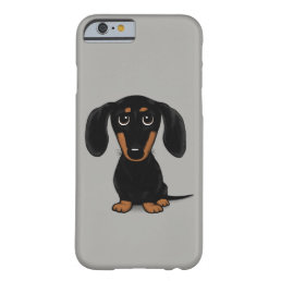 Cute Short Haired Black and Tan Dachshund Barely There iPhone 6 Case