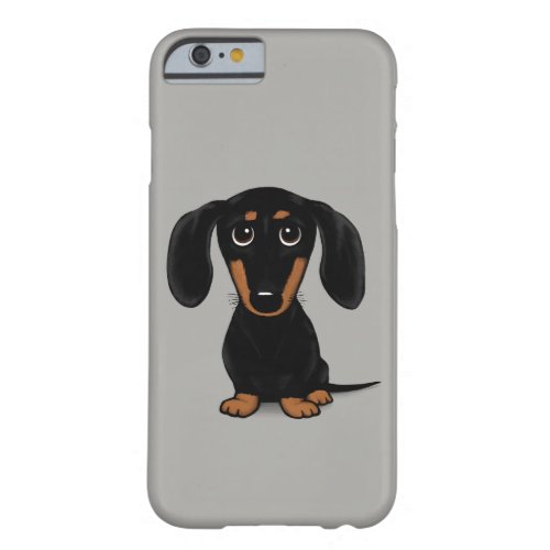 Cute Short Haired Black and Tan Dachshund Barely There iPhone 6 Case