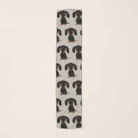 Cute Short Haired Black and Tan Dachshund Pattern