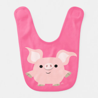Cute Shorty Cartoon Pig Baby Bib