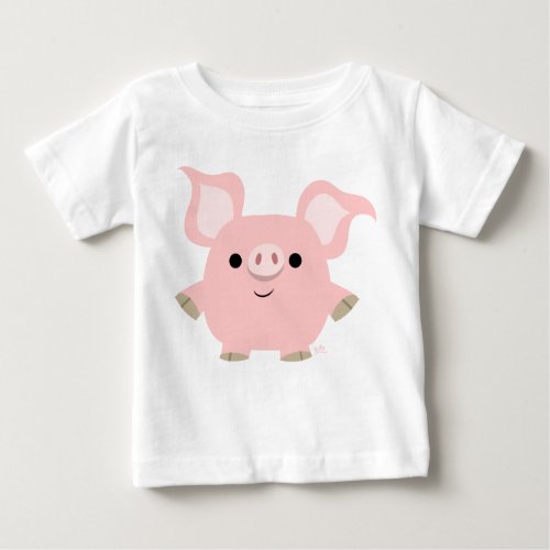 Cute Shorty Cartoon Pig Baby T_Shirt