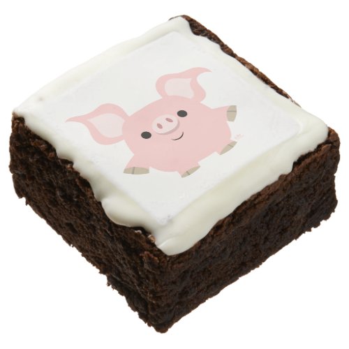 Cute Shorty Cartoon Pig Brownies