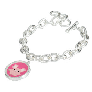Cute Shorty Cartoon Pig Charm Bracelet