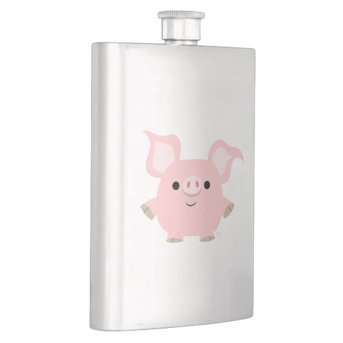 Cute Shorty Cartoon Pig Classic Flask