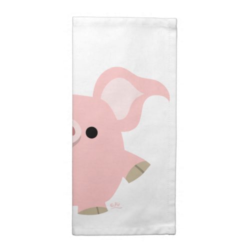 Cute Shorty Cartoon Pig Cloth Napkins