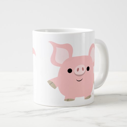 Cute Shorty Cartoon Pig Jumbo Mug