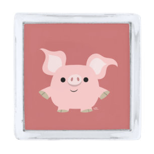 Cute Shorty Cartoon Pig Lapel Pin