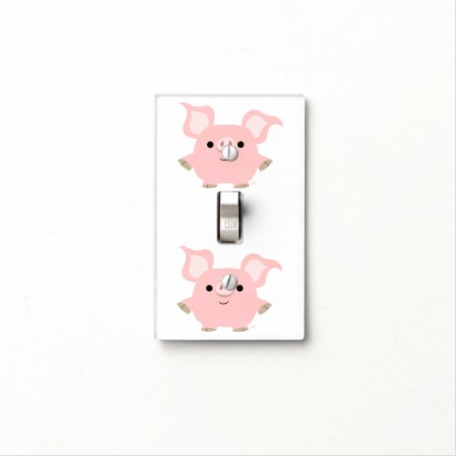 Cute Shorty Cartoon Pig Light Switch Cover