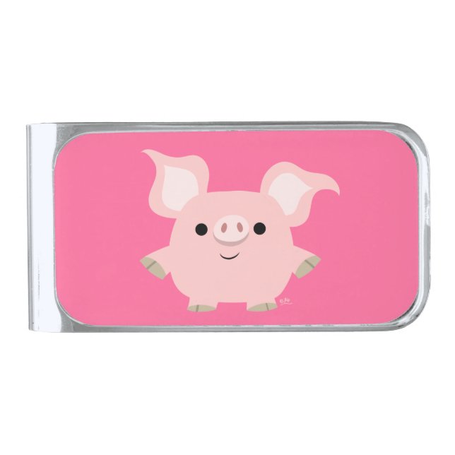 Cute Shorty Cartoon Pig Money Clip (Front)