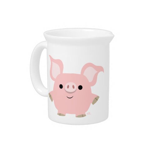 Cute Shorty Cartoon Pig Pitcher